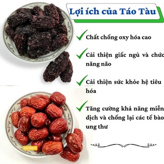 Táo Đen loại 1 , dùng nấu chè, pha trà, làm mứt, an thần, nhuận tràng, tốt cho tim mạch [500 gram]