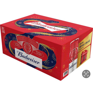 Thùng 24 Lon Bia Budweiser 330ml Xuân Date T10/2025 Chính Hãng
