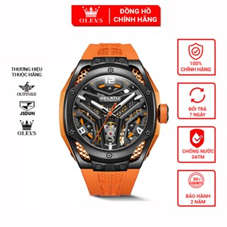 Đồng hồ nam GELATU lộ cơ automatic cao cấp,Đồng hồ đeo tay thể thao tặng người yêu,Đồng hồ dây silicone chống nước