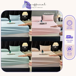 Bộ Ga Gối  Thun Lạnh Hilton Cotton 3 Món Bo Chun Bọc Đệm Đủ Kích Thước - Ga Giường Cotton Thun Lạnh Bo Chun Mùa Hè