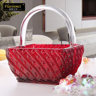 SẴN 🍒🍇🍬 Giỏ Đựng Kẹo_Hũ Đựng Kẹo, Hoa Quả, Ô Mai, Hạt, Mứt Tết Bằng Thuỷ Tinh Pha Lê Vân Nổi