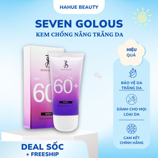  Kem chống nắng trắng da SEVEN GOLOUS SPF 60+ PA+++ tuýp 60g hàng Nội Địa Hàn Quốc cho làn da sáng rạng rỡ 