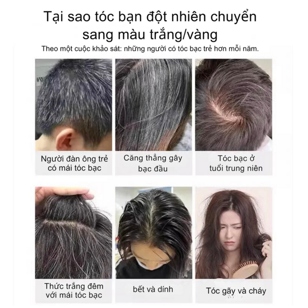 Xịt dưỡng đen tóc nghệ tây HUNMUI - HUMUI xịt đen tóc nuôi dưỡng và làm chắc khỏe tóc, phục hồi mái tóc chai 100ml