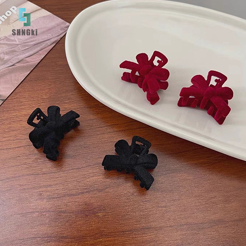 Set 2 Kẹp Nhỏ Retro Nơ Kẹp Tóc Nơ Nhung NOVSET Kẹp Tóc Cho Trẻ Em Quà Tặng Giáng Sinh [ MÃ B703 ][T1-KHO1]