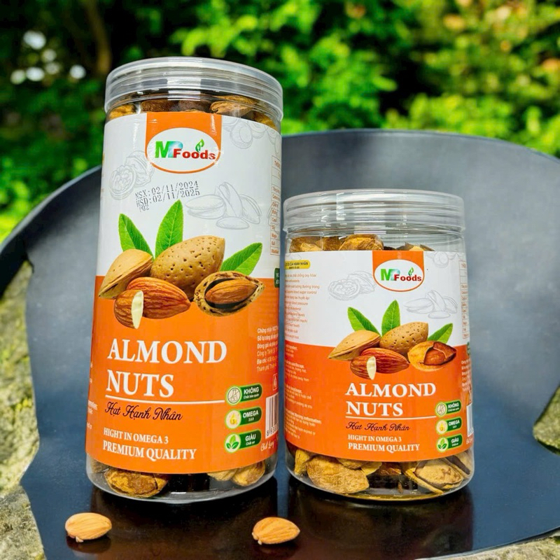 Hạnh nhân rang bơ hũ 500g vỏ mỏng