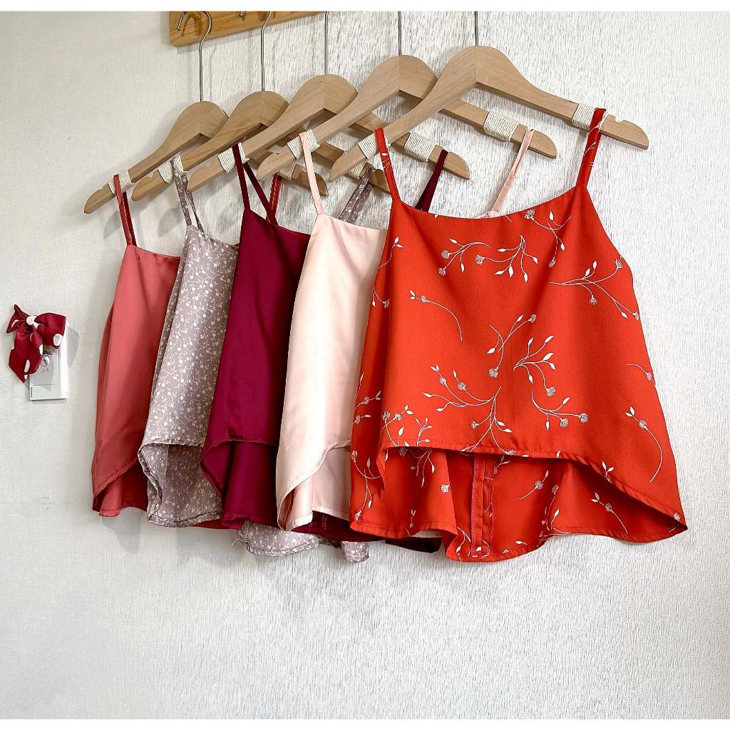 ÁO 2 DÂY NỮ Croptop- áo 2 dây lụa dáng ngắn - hàng thiết kế