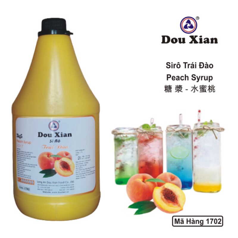 Siro/Syrup Douxian 2kg5 ( Đào - Dâu - Vải....)---