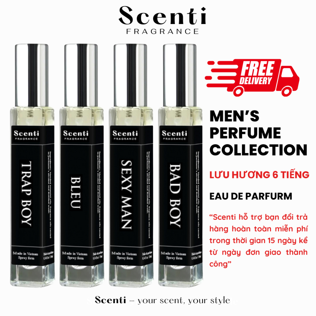 Bộ Sưu Tập Nước Hoa Nam Scenti Hương Thơm Mạnh Mẽ, Sang Trọng, Cuốn Hút, Chai Xịt 10ml