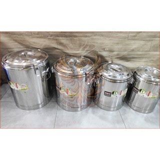 Bình ủ cháo giữ nhiệt không vòi Inox sáng bóng đẹp mắt (Ảnh shop tự chụp)