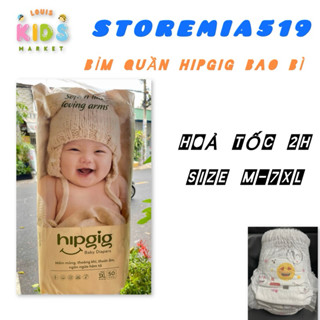 [FREESHIP]Combo 03 bịch bỈm quần Hipgig bao bì siêu thấm bịch 50 miếng M/L/XL/2XL/3XL/4XL/5XL/7XL