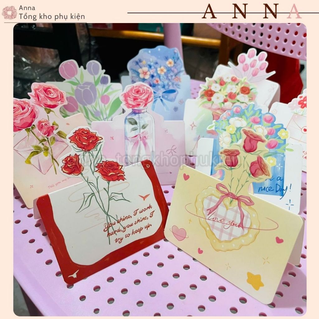 [Combo 3 Thiệp] Thiệp Chúc Mừng Sinh Nhật, tình nhân, ngày nhà giáo Thiệp Hoa Xinh Xắn Lời Chúc Chúc Mừng Ý Nghĩa Anna