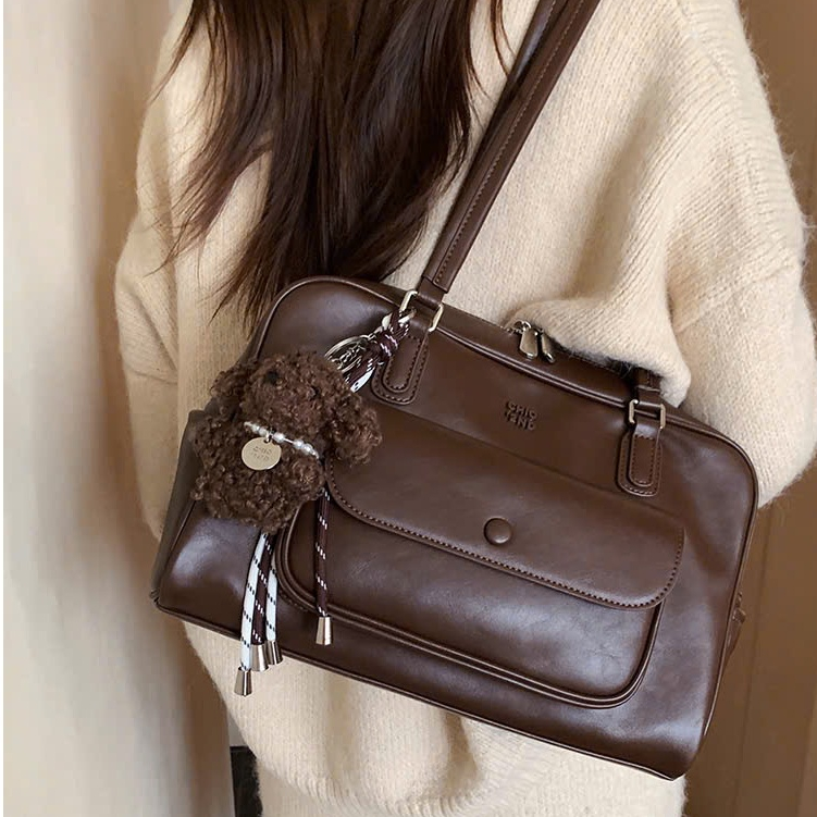 Túi nữ Túi Chio size 33 đeo vai đi học đi làm tặng Gấu phong cách Hàn Quốc