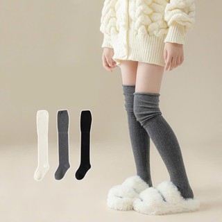  Tất Đùi cho bé 1-11 tuổi màu trơn Tất dài đến đùi cho bé Gái 