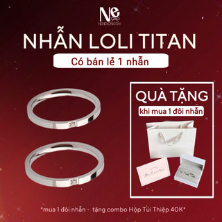 Nhẫn titan Loli thép ko rỉ - phụ kiện thời trang nam nữ - nhẫn cặp couple 