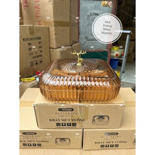 Khay Mứt Tết, Khay Đựng Bánh Kẹo, Phong Cách Hoàng Gia Cao Cấp 4 Ngăn Trang Trí Ngày Tết