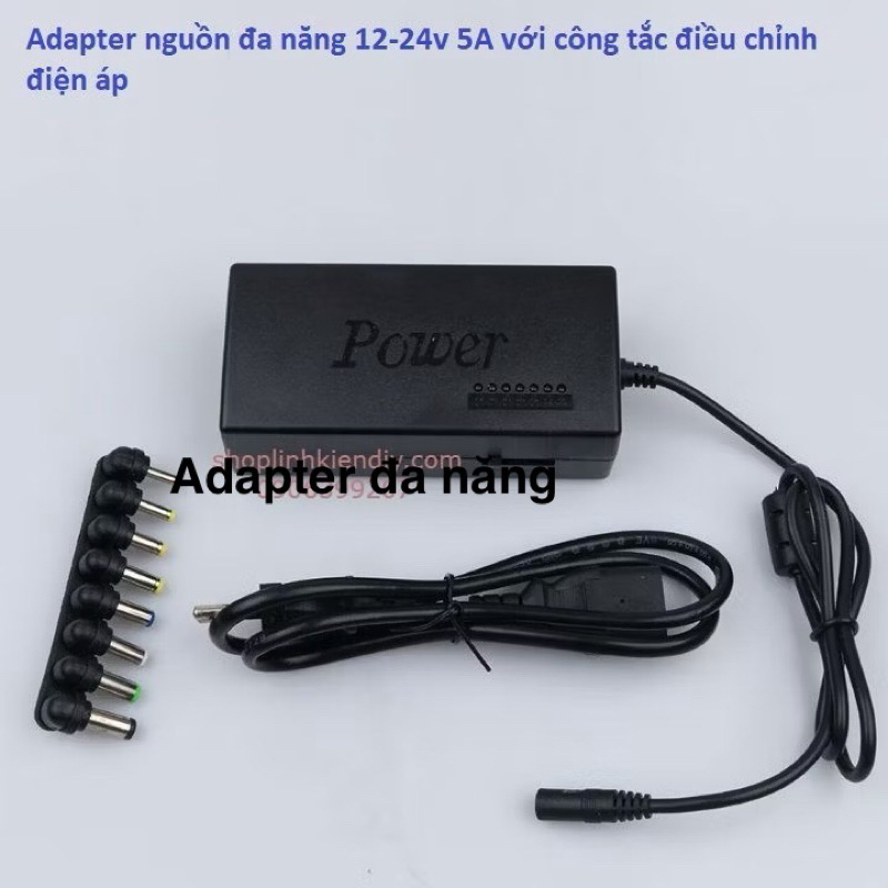 Bộ Đổi Nguồn Đa Năng 220v sang 12 - 24 V 96W, đổi nguồn