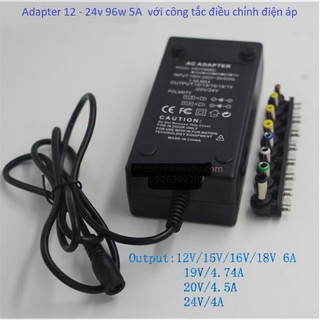 Bộ Đổi Nguồn Đa Năng 220v sang 12 - 24 V 96W, đổi nguồn