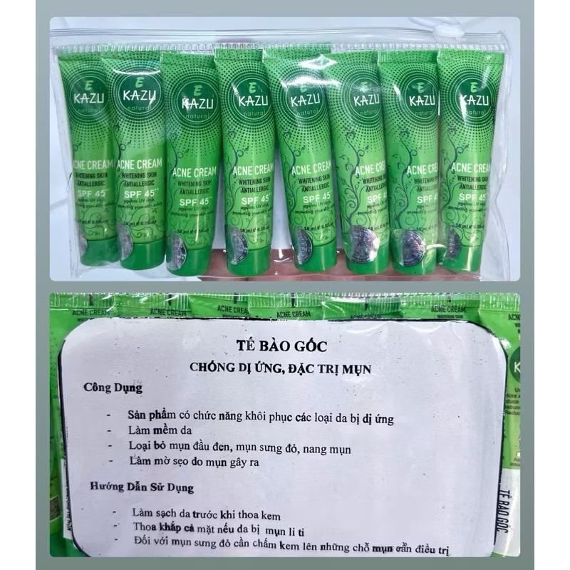 KEM KAZU MỤN THÂM DỊ ỨNG
