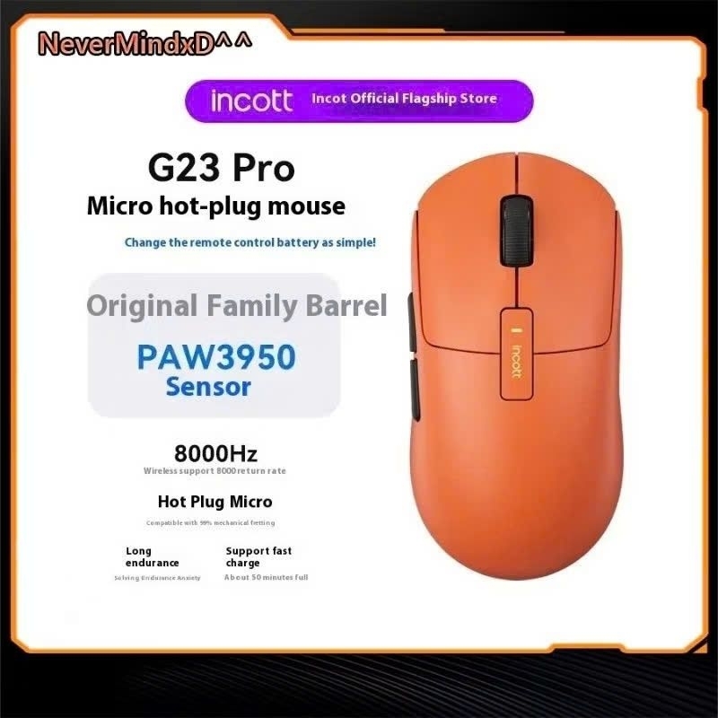 [Order] Chuột Gaming Incott G23 | G23 Pro - Hot Swap - 8K - Paw3950 Sensor - Fast charge - Form Gpro
