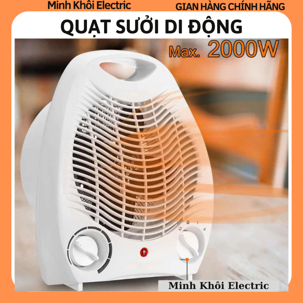 Quạt sưởi hai chế độ bảo hành 12 tháng tiết kiệm điện