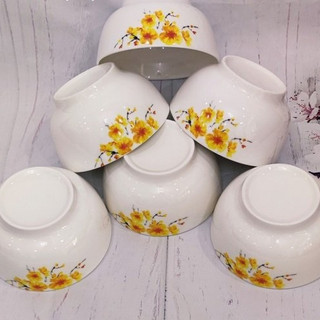 chén sứ trắng hoạ tiết hoa mai 11.5cm - chén sứ hoa ai