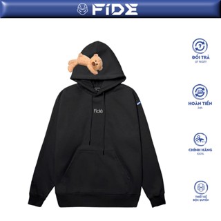 Áo hoodie FIDE TEDDY đính gấu phông trơn nam nữ HOODIE - HD10 (Tặng kèm gấu)