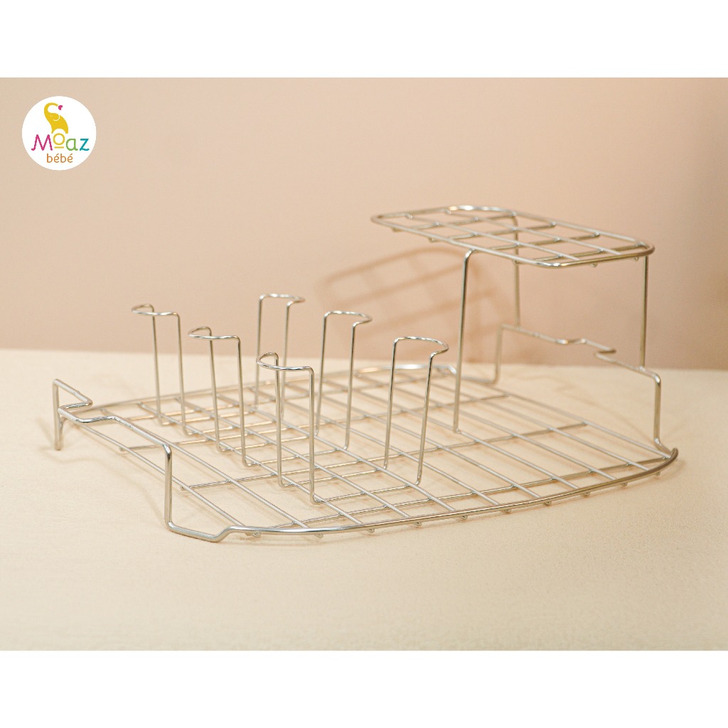 Giá đỡ inox của Máy úp bình sữa, tiệt trùng sấy khô tia UVC Moaz BéBé MB044 Plus - Phụ kiện Moaz