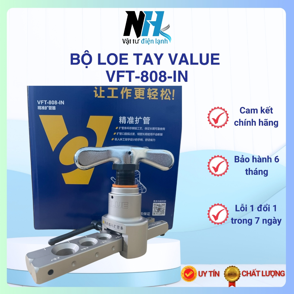 Bộ loe tay bộ lã ống đồng lệch tâm VALUE VFT-808-IN hàng chính hãng cao cấp