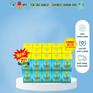 [Combo 30 Lọ] Nước Yến Sào Khánh Hòa Sanest (21%)Dành Cho Người Cao Tuổi Đóng Lọ 70ml