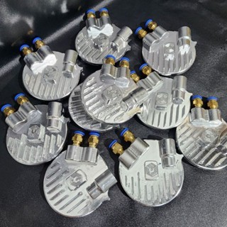 Nắp Cam Tròn Lớn CNC 3D Có Lỗ Ống Thông Hơi Gắn Cho Xe ( Wave/Dream )