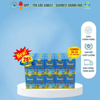   Combo 30 Lọ  Nước Yến Sào Khánh Hòa Sanest  26% Dành Cho Trẻ Em Đóng Lọ 62ml 