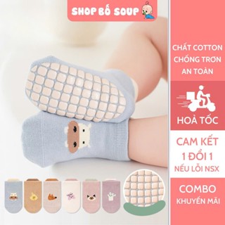 Tất, Vớ Trẻ Em Tất Cho Bé Cotton Chống Trơn Trượt Cho Bé Trai, Bé Gái