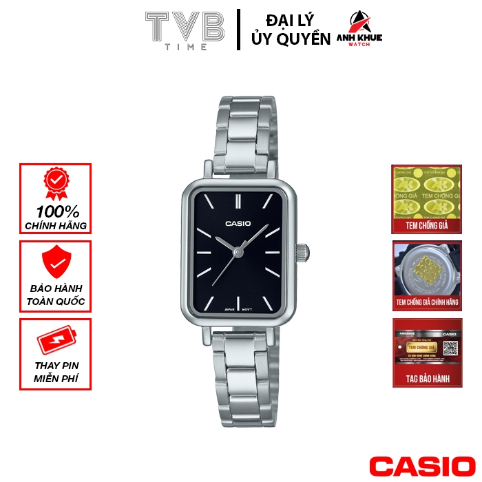 Đồng hồ nữ dây kim loại Casio chính hãng LTP-V009D-1EUDF