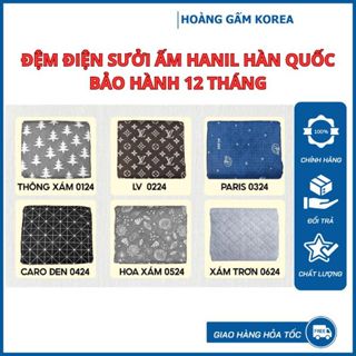 {MẪU MỚI 2024} Chăn Điện Hàn Quốc Chính Hãng Hanil kích thước 1.4m x 1.8m - bảo hàng 12 tháng