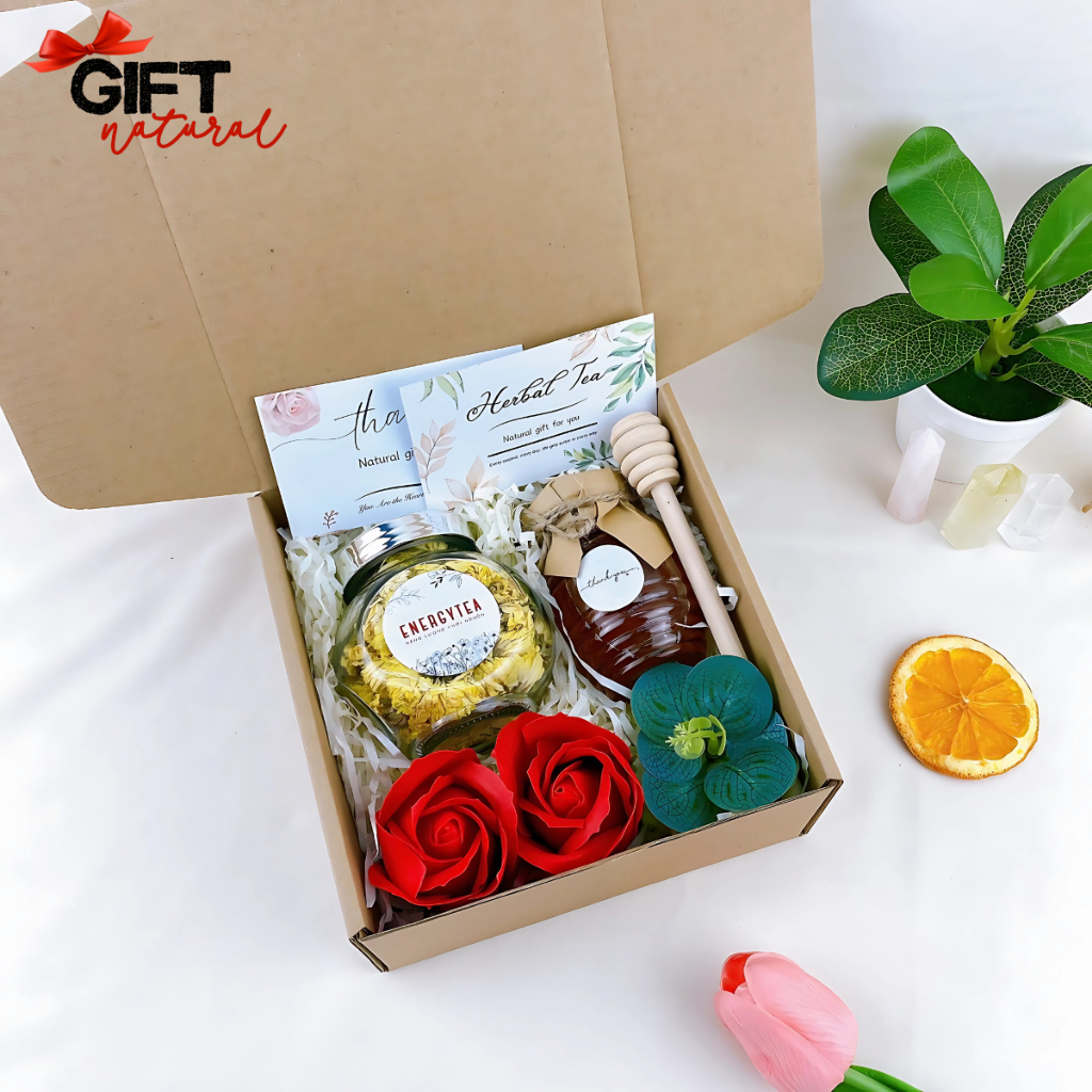 Set Quà Tặng  Trà Hoa Thảo Mộc Dễ Thương NATURAL GIFT – Quà Tặng Sinh Nhật Bạn Bè Tinh Tế