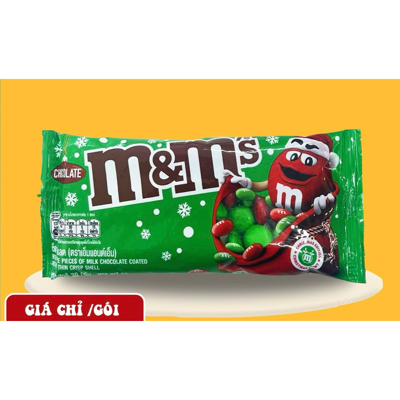 KẸO SOCOLA M&M’S GÓI 30G/ SOCOLA M&M GIÁNG SINH/ CHOCOLATE M&M NOEL