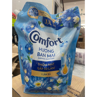  Nước xả vải Comfort Một Lần Xả Hương Ban Mai 3,1L   xanh dương   