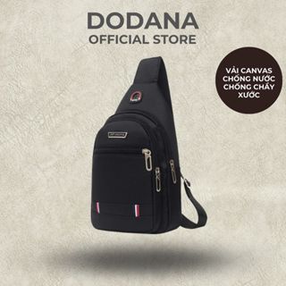 Túi đeo chéo nam vải canvas chống nước 3 ngăn phong cách Hàn Quốc, Combo Túi chéo nam & Bọc CCCD chống chầy xước DODANA