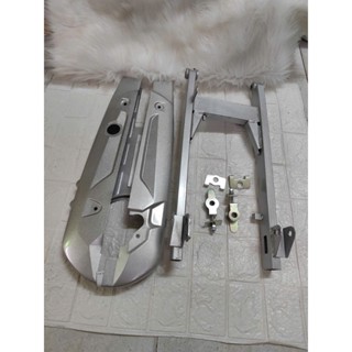 Gấp Future 125 gắn xe Sirius, Wave Alpha 110, Wave S110 kèm hộp xích + pát tăng sên màu bạc - phụ tùng nhông xích