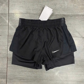 Quần Đùi Short Thể Thao Ngắn 2 Lớp Lót Dài Tập Pickle Ball, Gym, Yoga Nữ Logo thêu phối lưới