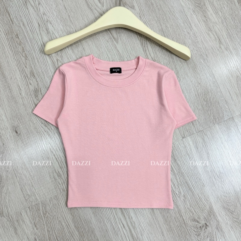 Áo thun nữ croptop cổ tròn DAZZI vải COTTON mịn,áo thun Croptop DAZZi Women,áo Croptop nữ đẹp A024 | BigBuy360 - bigbuy360.vn