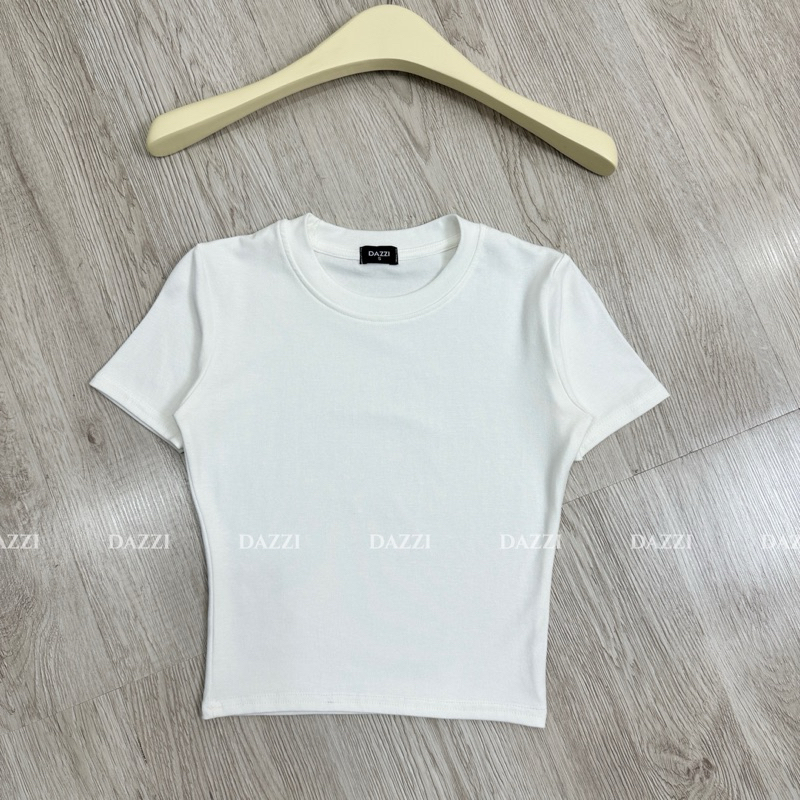 Áo thun nữ croptop cổ tròn DAZZI vải COTTON mịn,áo thun Croptop DAZZi Women,áo Croptop nữ đẹp A024 | BigBuy360 - bigbuy360.vn