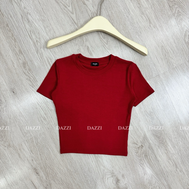 Áo thun nữ croptop cổ tròn DAZZI vải COTTON mịn,áo thun Croptop DAZZi Women,áo Croptop nữ đẹp A024 | BigBuy360 - bigbuy360.vn