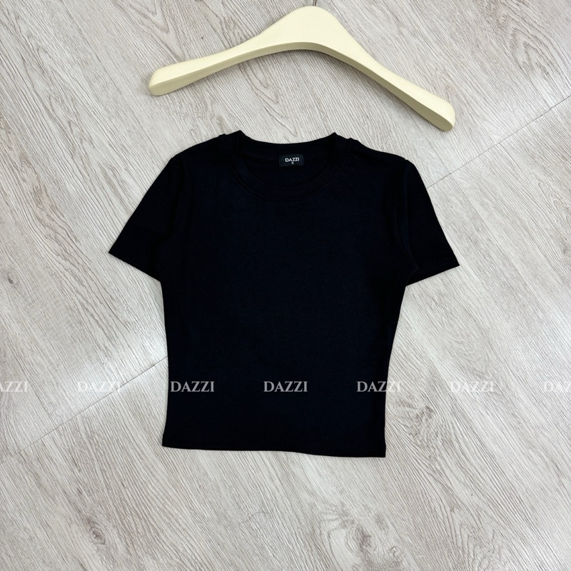 Áo thun nữ croptop cổ tròn DAZZI vải COTTON mịn,áo thun Croptop DAZZi Women,áo Croptop nữ đẹp A024 | BigBuy360 - bigbuy360.vn