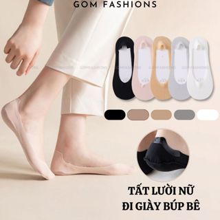 Tất đi giày lười nữ có đệm chống tuột gót GOMTAT, vớ mang giày búp bê êm chân - BUB-KOL-1302-1DOI