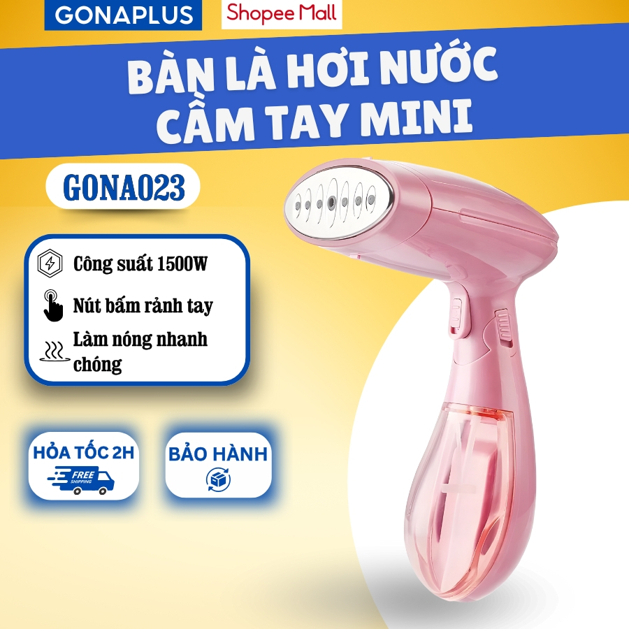 Bàn Là Hơi Nước 1500W Công Suất Mạnh Mẽ GONA - Gấp Gọn Dễ Dàng, Cầm Tay Mini - GONA023 - Gona Plus
