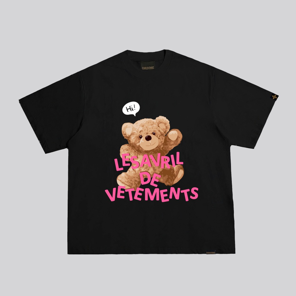 Áo thun Cotton Cổ Tròn Lesavril de Vetements Hi Teddy Tee Shirt