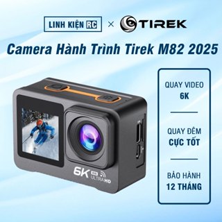 Camera Hành Động (Hành Trình) Xe Máy TIREK M82 - Quay 6K Video Đêm Cực Nét- Cảm Ứng- Chống Rung EIS- 2 Màn Hình- BH 12th