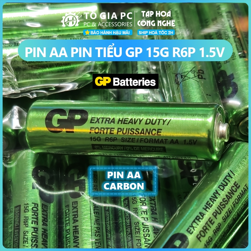 1 Viên Pin AA GP, Pin kiềm Alkaline Duracell chính hãng - Pin tiểu carbon pin kiềm khô không chảy nư