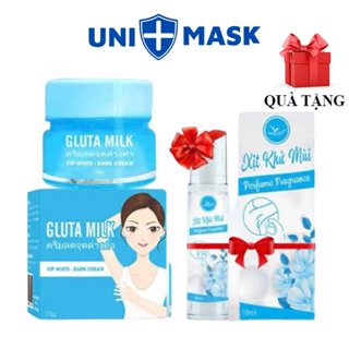 Kem Thâm Nách Gluta Milk Thái Lan [Mua 1 Được 2] giảm thâm, ngăn mùi cơ thể hiệu quả an toàn 15gr tặng kèm Xịt 10ml